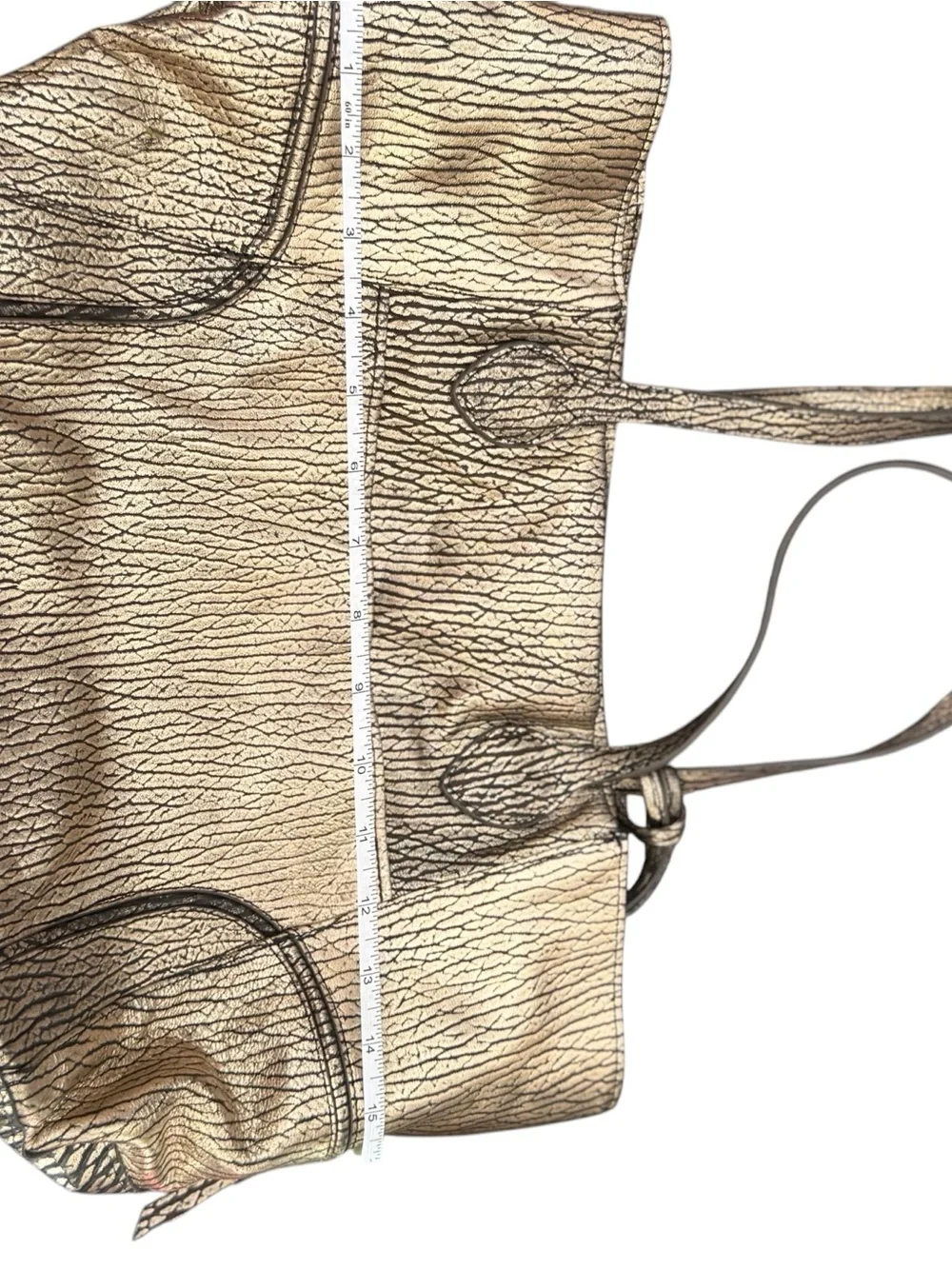 Aimee Kestenberg Metallic Gold Textured Tote with Removable Pouch
